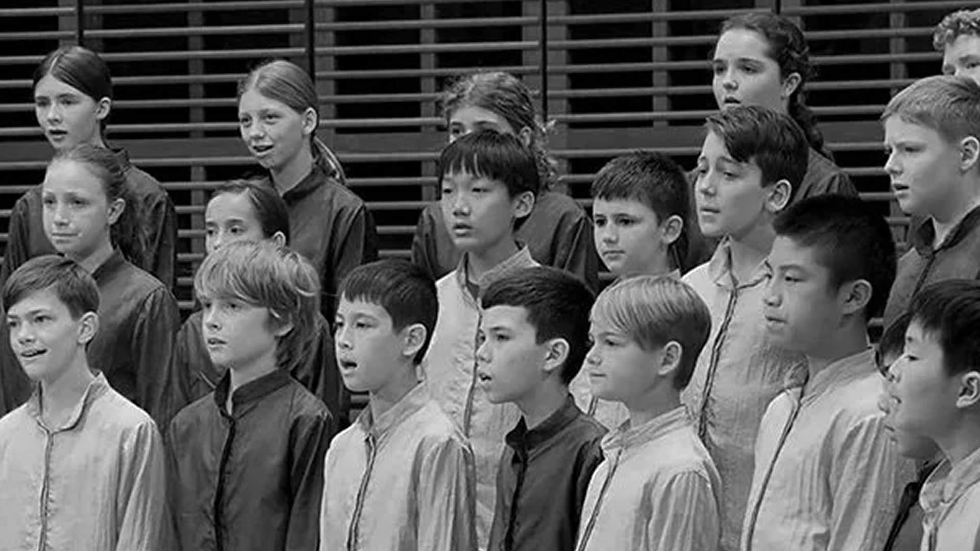 The children's voices